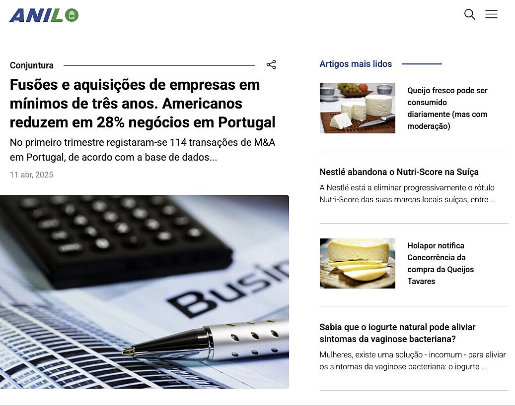 Conjuntura Fuses e aquisies de empresas em mnimos de trs anos. Americanos reduzem em 28% negcios em Portuga